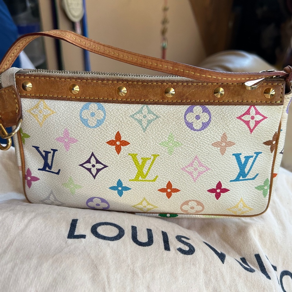Louis Vuitton Murakami Pochette Accessories Blanc 🩷💜💛💚🩵🧡